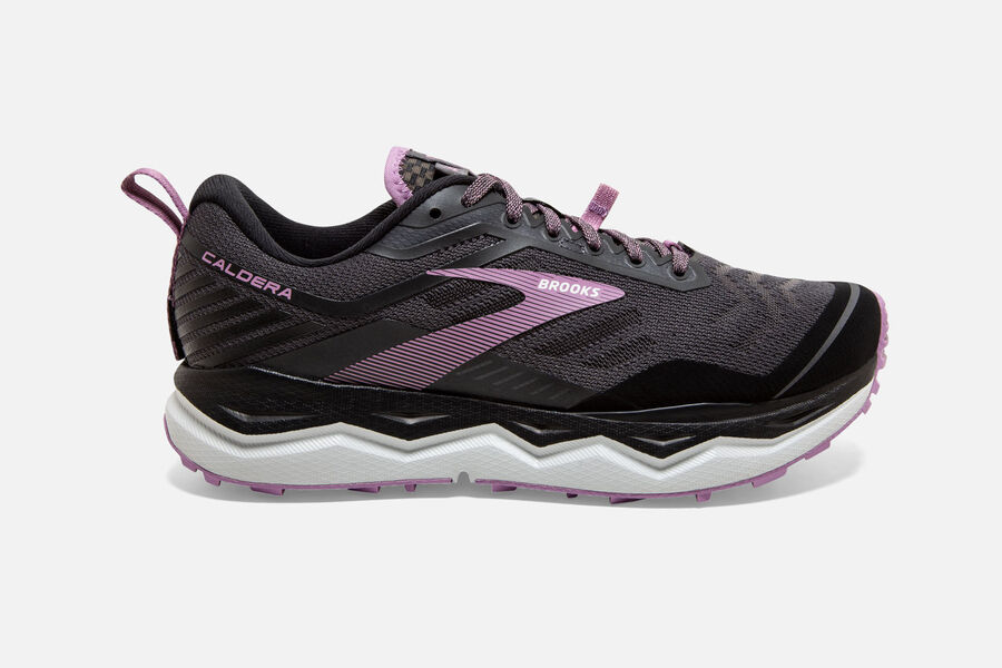 Brooks Caldera 4 Womens UK - Trail Running Shoes - Black/Grey 025-EHWARI